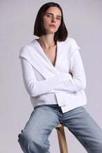 Load image into Gallery viewer, Minnie Rose - Cotton Shaker Hooded Flyaway Cardi - White