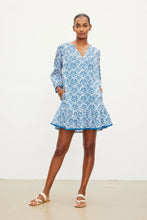 Load image into Gallery viewer, Velvet - Kenley Log Sleeve Boho Dress - Blue