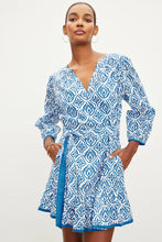 Load image into Gallery viewer, Velvet - Kenley Log Sleeve Boho Dress - Blue
