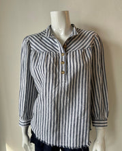 Load image into Gallery viewer, Melissa Nepton- Orli Linen Top - Navy Stripe