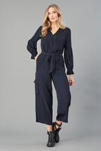 Load image into Gallery viewer, Lola + Sophie - Belted D-Satin Cargo Pant - Nightwatch