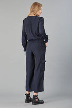 Load image into Gallery viewer, Lola + Sophie - Belted D-Satin Cargo Pant - Nightwatch