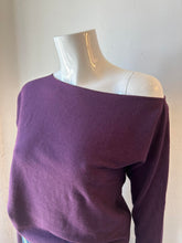 Load image into Gallery viewer, Minnie Rose Off the Shoulder Pullover Loganberry