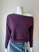 Load image into Gallery viewer, Minnie Rose Off the Shoulder Pullover Loganberry