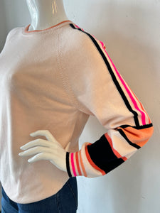 Brodie : Wispr Sporty Colour Block Sweater - Sunskissed