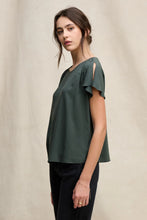 Load image into Gallery viewer, Velvet - Marcel Sleeveless Blouse - Mallard (Green)