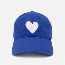 Load image into Gallery viewer, Kerri Rosenthal - KR Imperfect Heart Hat - Bright Blue/White