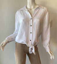 Load image into Gallery viewer, Sanctuary Love Linen Tie Top - White