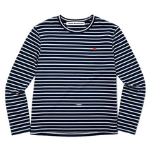 Load image into Gallery viewer, Kerri Rosenthal - Long Sleeve Stripe Tee - Indigo Blue-White