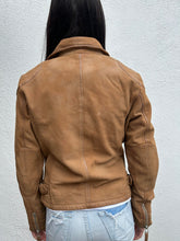 Load image into Gallery viewer, Mauritius Karyn Nubuck Leather Jacket - Cognac