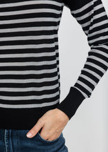 Load image into Gallery viewer, J Society - Tencel Long Sleeve Stripe Crew - Navy/Blue
