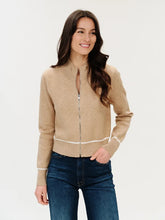 Load image into Gallery viewer, Six Fifty - Solene Zip Up Sweater - Camel/ Ivory