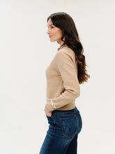 Load image into Gallery viewer, Six Fifty - Solene Zip Up Sweater - Camel/ Ivory