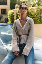 Load image into Gallery viewer, Velvet - Alina Belted Cardi - Oat