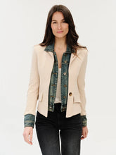 Load image into Gallery viewer, Six Fifty - Clarissa Mixed Media Jacket - Warm Sand