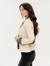 Load image into Gallery viewer, Six Fifty - Clarissa Mixed Media Jacket - Warm Sand