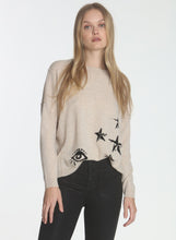 Load image into Gallery viewer, Label + thread -  Lucky Stars Scoop - Oatmeal/Black