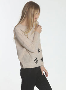 Label + thread -  Lucky Stars Scoop - Oatmeal/Black