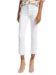 Mother The Insider Crop Step Fray - Fairest of Them All (White)