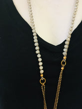 Load image into Gallery viewer, Crystal and Chain chain with a Tibetan Dagger Necklace