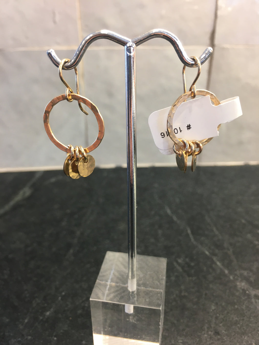 Small Circles with Discs - Earrings