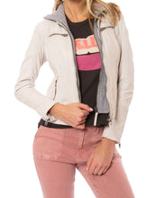 Load image into Gallery viewer, Yoa Hooded Leather Jacket