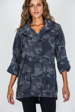 Load image into Gallery viewer, Anorak- Crinkle Nylon Anorak in Black Camo