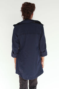 Anorak - Crinkle Nylon Anorak in Ink Navy