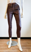 Load image into Gallery viewer, Tali Jogger - Flog Pants - Plum Burgundy Vegan Leather