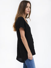 Load image into Gallery viewer, Felicite - V-Neck S/S Top  - Black