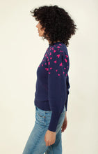 Load image into Gallery viewer, Hale Bob Aimee Jacquard Sweater - Navy
