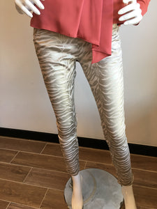 Shely Style Flog Pants - Gold Zebra