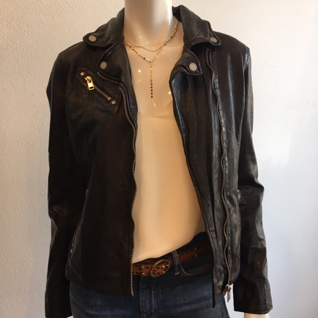Mauritius - Sofia RF Leather Jacket - Black