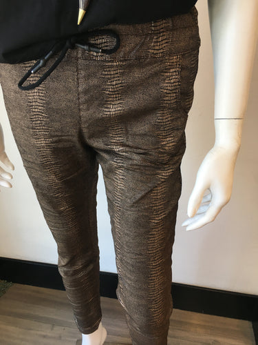 Shely Style Flog Pants - Bronze Python