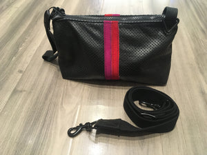 Nancy Wristlet/Crossbody Handbag - Black Perf