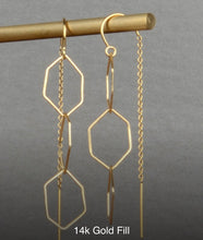 Load image into Gallery viewer, Triple Hex Threaders - Earrings