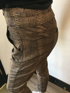 Shely Style Flog Pants - Bronze Python