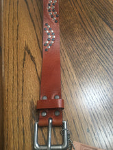 Load image into Gallery viewer, Brave - Ferio Cognac Studded Belt