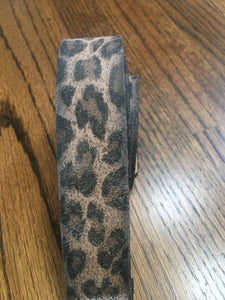 Leopard Print Belt - Brown
