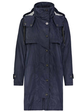 Load image into Gallery viewer, Long Anorak - Navy with Red Zipper