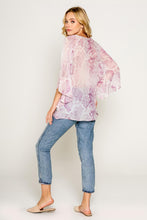 Load image into Gallery viewer, Lav Brown - Pink Snake Printed Poncho Top