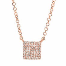 Load image into Gallery viewer, Mini Pave Square Necklace