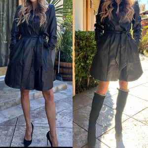 DY Choice Flog - Ariana Vegan Leather Dress - Black