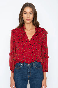 Gracie Peacock Red Dot Top