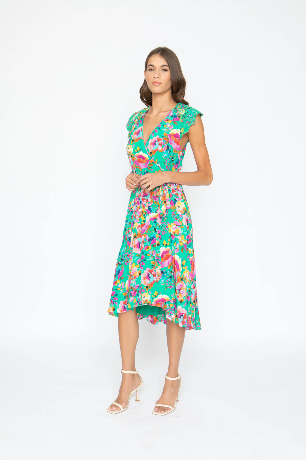 Caballero Nelia Wrap Dress - Acrylic Painted Flower