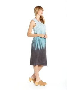 River + Sky Organic Slub Cotton Dress - Waterfall