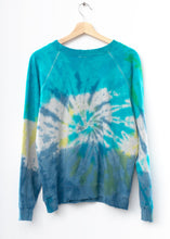 Load image into Gallery viewer, I Stole My Boyfriend&#39;s Shirt- Prismatic Smiley Face Sweatshirt in Blue