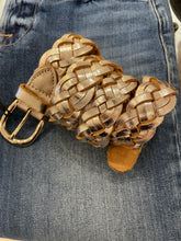 Load image into Gallery viewer, Vanzetti - Gold Braided Leather Belt