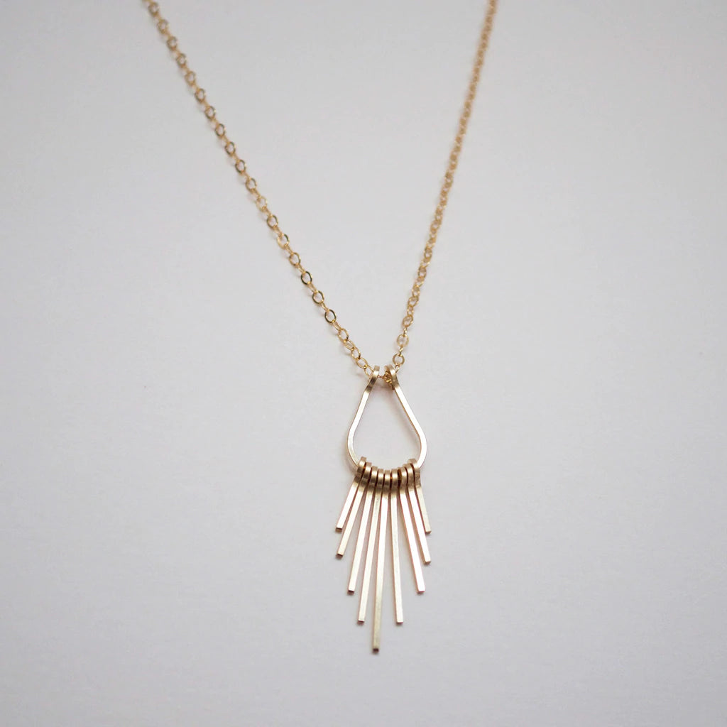 Imi Fringe Pendant Necklace - Gold Fill