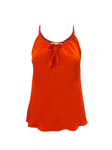 Gold Hawk - Yvonne Halter Silk Cami - Acid Orange